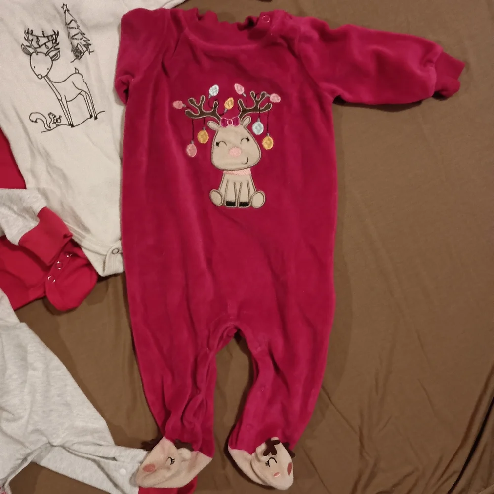 4pc Baby Christmas Sleeper Bundle